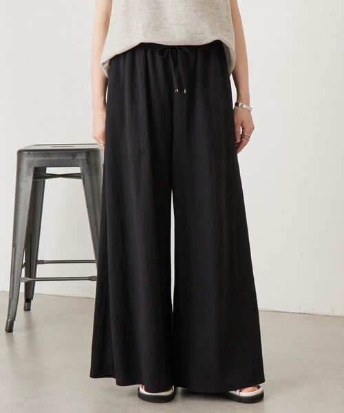 BEARDSLEY（ビアズリー）の「《完売カラー追加検討中》ジャージーワイドパンツ（その他パンツ・レディース・ブラック/サンドベージュ/モスグリーン・2/0/1）」の4枚目の写真
