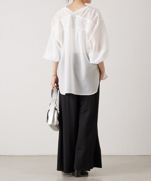 BEARDSLEY（ビアズリー）の「ジャージーワイドパンツ（その他パンツ・レディース・ブラック/サンドベージュ/モスグリーン・2/0/1）」の4枚目の写真