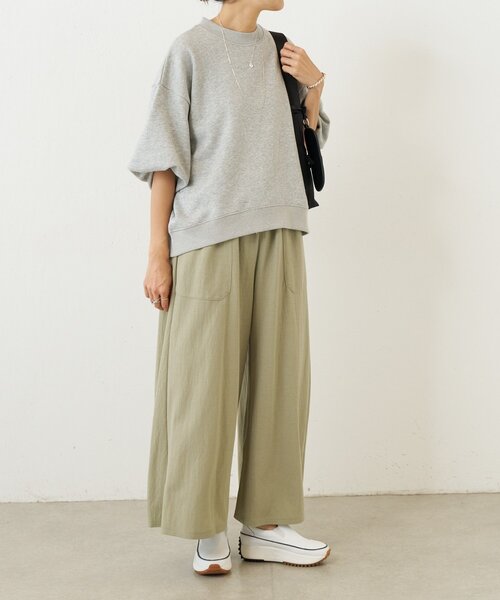 BEARDSLEY（ビアズリー）の「ジャージーワイドパンツ（その他パンツ・レディース・ブラック/サンドベージュ/モスグリーン・2/0/1）」の9枚目の写真