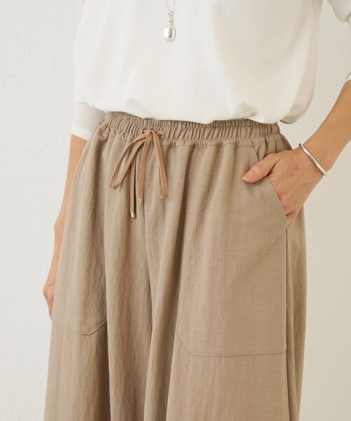 BEARDSLEY（ビアズリー）の「ジャージーワイドパンツ（その他パンツ・レディース・ブラック/サンドベージュ/モスグリーン・2/0/1）」の11枚目の写真