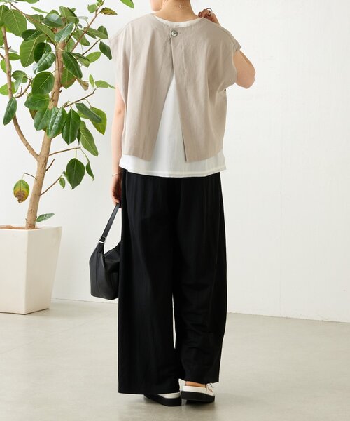 BEARDSLEY(ビアズリー)の「ジャージーワイドパンツ(その他パンツ・レディース・ブラック/サンドベージュ/モスグリーン/ホワイト・2/0/1)」の12枚目の写真