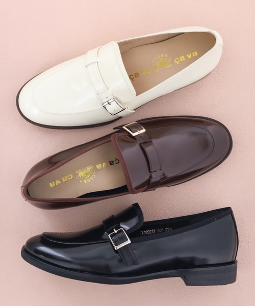 cava cava(サヴァサヴァ)の「ベルテッドモカシューズ 7420217(ローファー・レディース・ダークブラウン/アイボリー/ブラック・24cm/23.5cm/23cm/22.5cm/24.5cm)」の9枚目の写真