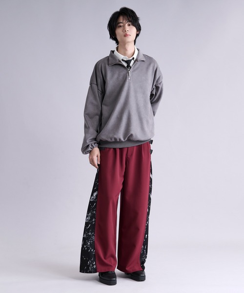 Ellno Loset(エルノロゼット)の「フェイクスエードボリュームハーフジップ(Tシャツ/カットソー・メンズ・アイボリー/チャコール・SMALL/MEDIUM/LARGE)」の18枚目の写真