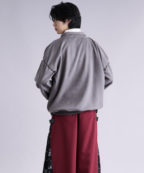 Ellno Loset(エルノロゼット)の「フェイクスエードボリュームハーフジップ(Tシャツ/カットソー・メンズ・アイボリー/チャコール・SMALL/MEDIUM/LARGE)」の16枚目の写真