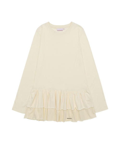 AMESWORLDWIDE(アメスワールドワイド)の「FRILL LAYERED LONGSLEEVE TEE IVORY(Tシャツ/カットソー・レディース・その他・FREE)」の5枚目の写真