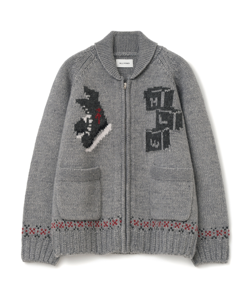 MILLO WOMEN（ミロウーマン）の「シンボルコウイチャンニットジップアップ[グレー]（カーディガン/ボレロ・レディース・その他・ONE SIZE）」の3枚目の写真