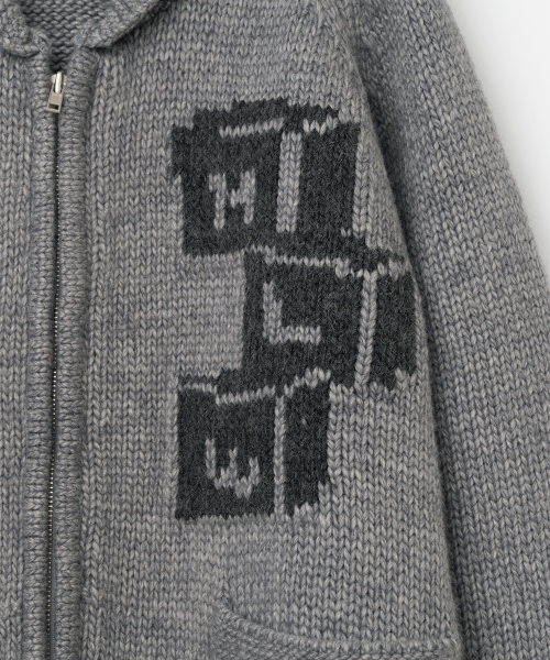 MILLO WOMEN（ミロウーマン）の「シンボルコウイチャンニットジップアップ[グレー]（カーディガン/ボレロ・レディース・その他・ONE SIZE）」の7枚目の写真