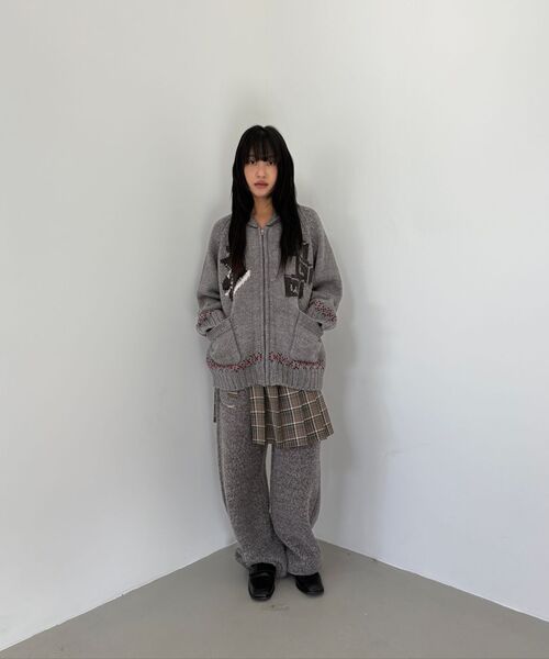 MILLO WOMEN（ミロウーマン）の「シンボルコウイチャンニットジップアップ[グレー]（カーディガン/ボレロ・レディース・その他・ONE SIZE）」の10枚目の写真