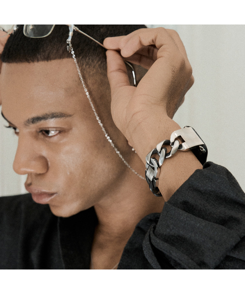 SILVERTAG（シルバータグ）の「APPLE WATCH STRAP NAST-P1506DCO アップルウォッチチェーンメタルシルバーストラップ（デジタル腕時計・メンズ・その他・S/M/L/XL/XXL/XXX-LARGE）」の4枚目の写真