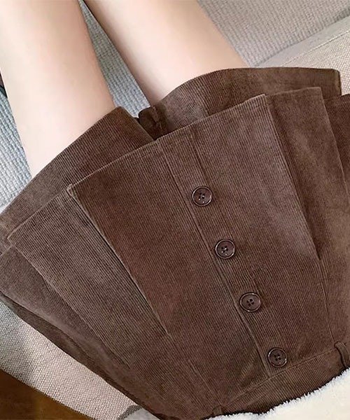 gossip!ロサンゼルス(ゴシップロサンゼルス)の「インナーパンツ仕様 コーデュロイプリーツミニ(その他パンツ・レディース・ブラウン/ブラック・M/S)」の14枚目の写真