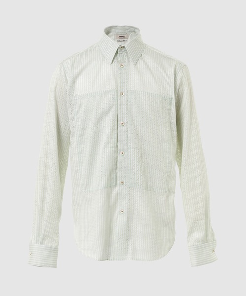 DAIRIKU(ダイリク)の「"Punching Stripe" W-PKT Dress L-S Shirt(シャツ/ブラウス・メンズ・グリーン系その他・M/L)」の1枚目の写真