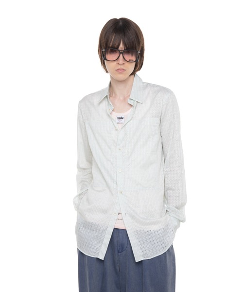 DAIRIKU(ダイリク)の「"Punching Stripe" W-PKT Dress L-S Shirt(シャツ/ブラウス・メンズ・グリーン系その他・M/L)」の2枚目の写真