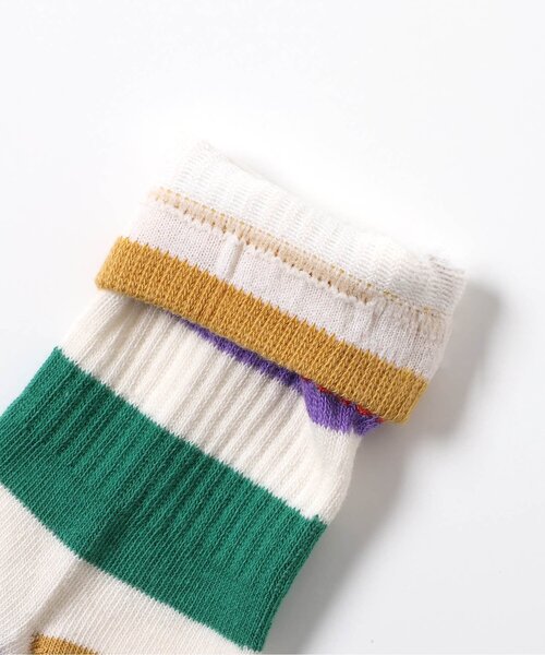 Ampersand(アンパサンド)の「ラインソックス 男児(ソックス/靴下・キッズ・アイボリー/パープル/グレー・15 /12/21/18)」の7枚目の写真