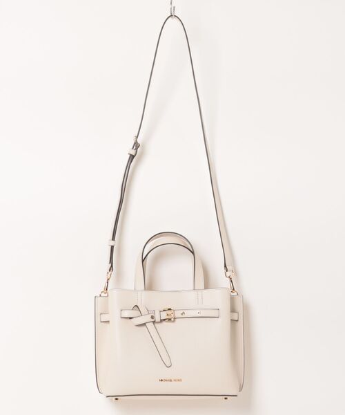 MICHAEL KORS（マイケルコース）の「EMILIA ペブルレザー サッチェル スモール（ハンドバッグ・レディース・ベージュ系・FREE）」の4枚目の写真