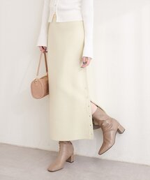 natural couture | サイド釦スリットタイトニットスカート(スカート)