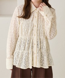 【apres jour clair】レースシャーリングシャツ