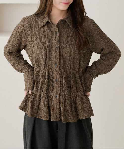 apres jour clair(アプレジュールクレア)の「【apres jour clair】レースシャーリングシャツ(Tシャツ/カットソー・レディース・ベージュ/アイボリー/ブラウン系その他・X-LARGE/フリー)」の18枚目の写真