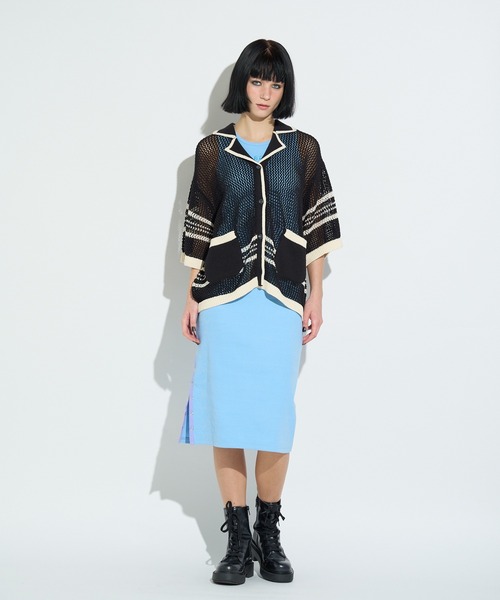 ANNA SUI NYC(アナ スイ エヌ ワイ シー)の「メッシュニット半袖カーディガン(シャツ/ブラウス・レディース・ホワイト/ブラック/サックスブルー・FREE)」の17枚目の写真