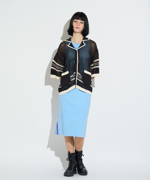 ANNA SUI NYC(アナ スイ エヌ ワイ シー)の「メッシュニット半袖カーディガン(シャツ/ブラウス・レディース・ホワイト/ブラック/サックスブルー・FREE)」の18枚目の写真