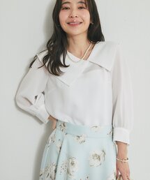 La boutique BonBon | 【今すぐお届け！・小顔見え】アシメビッグカラーブラウス(シャツ/ブラウス)