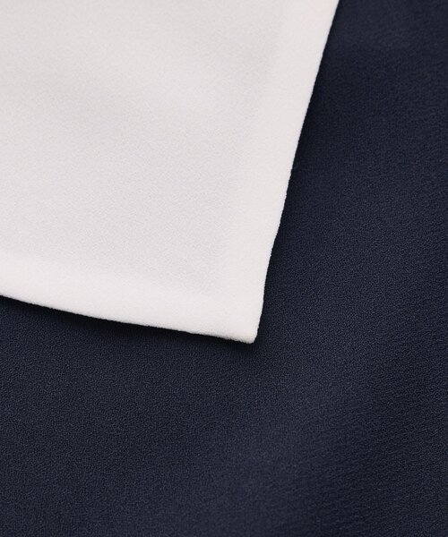 La boutique BonBon（ラブティックボンボン）の「【今すぐお届け！・小顔見え】アシメビッグカラーブラウス（シャツ/ブラウス・レディース・ホワイト/サックスブルー/ネイビー・FREE）」の11枚目の写真