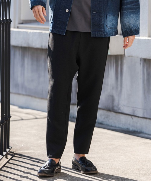 CAMBIO(カンビオ)の「mp14596- Herringbone Jacquard Tapered Ankle Pants テーパードパンツ(S66826cmb)(その他パンツ・メンズ・キナリ/ブラック/ミックスグレー/ネイビー・S/M/L)」の5枚目の写真