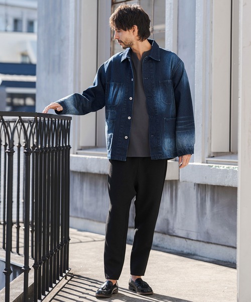 CAMBIO(カンビオ)の「mp14596- Herringbone Jacquard Tapered Ankle Pants テーパードパンツ(S66826cmb)(その他パンツ・メンズ・キナリ/ブラック/ミックスグレー/ネイビー・S/M/L)」の10枚目の写真