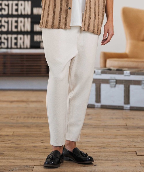 CAMBIO(カンビオ)の「mp14596- Herringbone Jacquard Tapered Ankle Pants テーパードパンツ(S66826cmb)(その他パンツ・メンズ・キナリ/ブラック/ミックスグレー/ネイビー・S/M/L)」の13枚目の写真