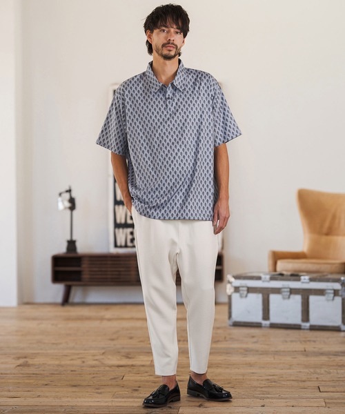 CAMBIO(カンビオ)の「mp14596- Herringbone Jacquard Tapered Ankle Pants テーパードパンツ(S66826cmb)(その他パンツ・メンズ・キナリ/ブラック/ミックスグレー/ネイビー・S/M/L)」の14枚目の写真