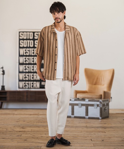 CAMBIO(カンビオ)の「mp14596- Herringbone Jacquard Tapered Ankle Pants テーパードパンツ(S66826cmb)(その他パンツ・メンズ・キナリ/ブラック/ミックスグレー/ネイビー・S/M/L)」の15枚目の写真
