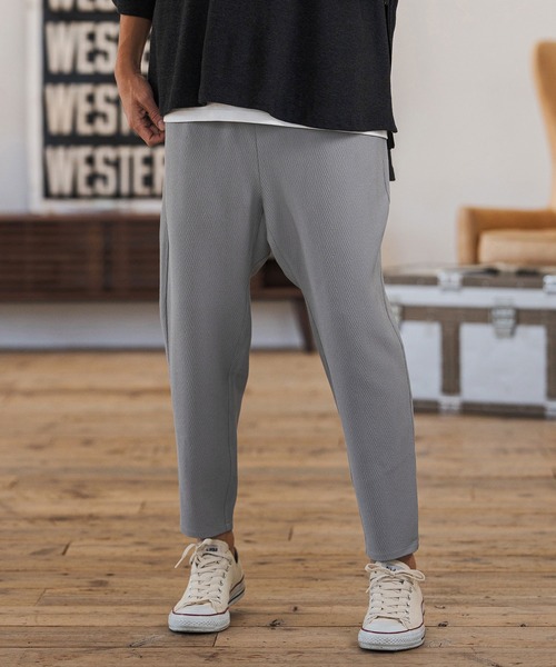 CAMBIO(カンビオ)の「mp14596- Herringbone Jacquard Tapered Ankle Pants テーパードパンツ(S66826cmb)(その他パンツ・メンズ・キナリ/ブラック/ミックスグレー/ネイビー・S/M/L)」の18枚目の写真