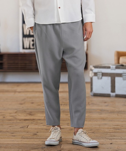 CAMBIO(カンビオ)の「mp14596- Herringbone Jacquard Tapered Ankle Pants テーパードパンツ(S66826cmb)(その他パンツ・メンズ・キナリ/ブラック/ミックスグレー/ネイビー・S/M/L)」の19枚目の写真