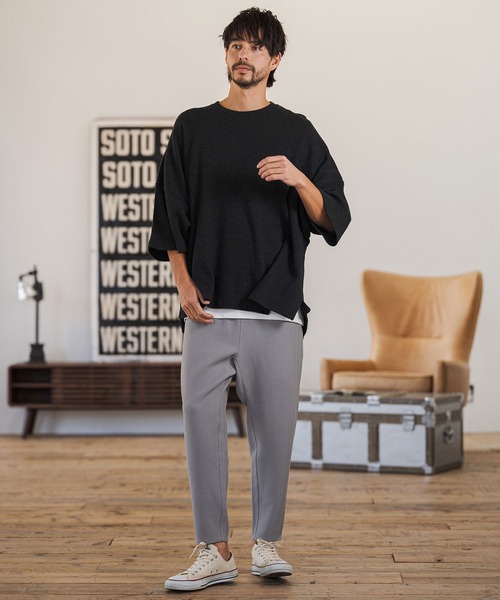 CAMBIO(カンビオ)の「mp14596- Herringbone Jacquard Tapered Ankle Pants テーパードパンツ(S66826cmb)(その他パンツ・メンズ・キナリ/ブラック/ミックスグレー/ネイビー・S/M/L)」の20枚目の写真