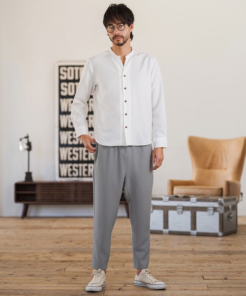CAMBIO(カンビオ)の「mp14596- Herringbone Jacquard Tapered Ankle Pants テーパードパンツ(S66826cmb)(その他パンツ・メンズ・キナリ/ブラック/ミックスグレー/ネイビー・S/M/L)」の21枚目の写真