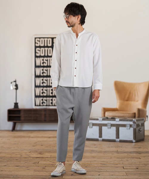CAMBIO(カンビオ)の「mp14596- Herringbone Jacquard Tapered Ankle Pants テーパードパンツ(S66826cmb)(その他パンツ・メンズ・キナリ/ブラック/ミックスグレー/ネイビー・S/M/L)」の22枚目の写真