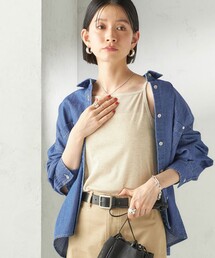 SHIPS | 【SHIPS別注】GGG:〈手洗い可能〉スクエアネック リブ タンクトップ(キャミソール)