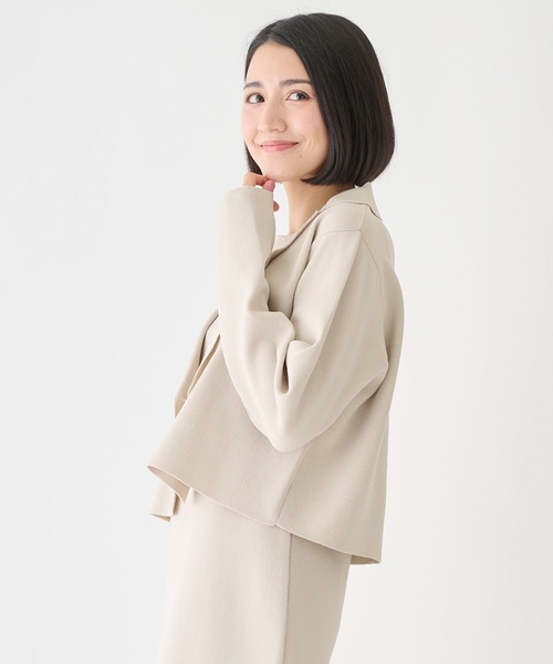 petit main LIEN（プティマインリアン）の「【フォーマル】ニットジャケットワンピースセット（ワンピース・レディース・ネイビー/ライトベージュ・F）」の22枚目の写真