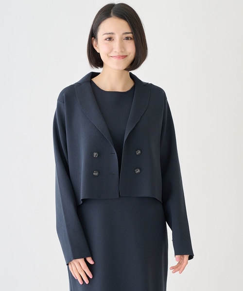 petit main LIEN（プティマインリアン）の「【フォーマル】ニットジャケットワンピースセット（ワンピース・レディース・ネイビー/ライトベージュ・F）」の18枚目の写真