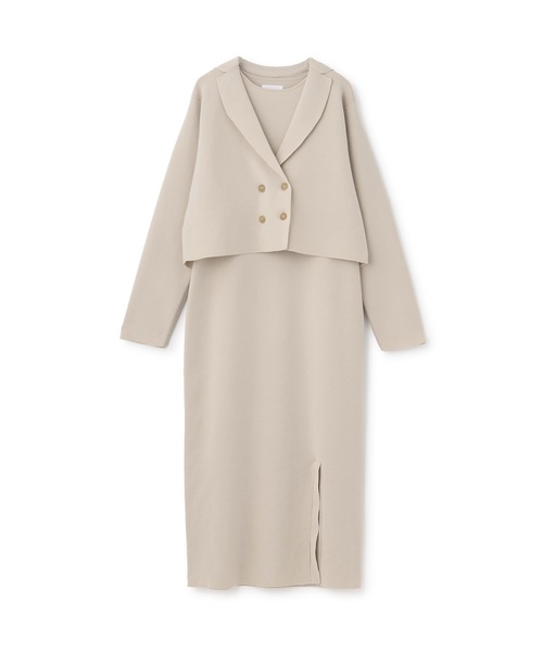 petit main LIEN（プティマインリアン）の「【フォーマル】ニットジャケットワンピースセット（ワンピース・レディース・ネイビー/ライトベージュ・F）」の13枚目の写真