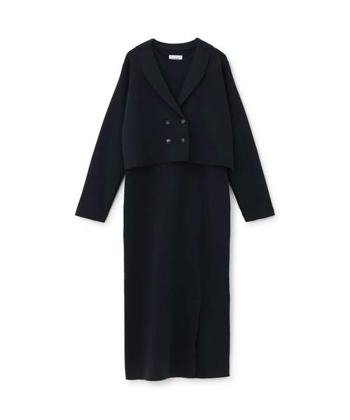 petit main LIEN（プティマインリアン）の「【フォーマル】ニットジャケットワンピースセット（ワンピース・レディース・ネイビー/ライトベージュ・F）」の12枚目の写真