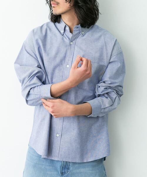 URBAN RESEARCH Sonny Label（アーバンリサーチサニーレーベル）の「抗菌オックスボタンダウンオーバーシャツ（シャツ/ブラウス・メンズ・オフホワイト/ブルー/ホワイト系その他・MEDIUM/LARGE/X-LARGE）」の6枚目の写真