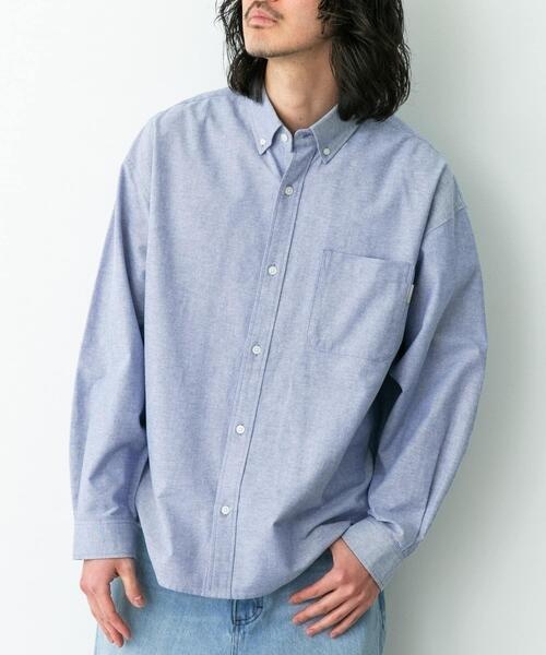 URBAN RESEARCH Sonny Label（アーバンリサーチサニーレーベル）の「抗菌オックスボタンダウンオーバーシャツ（シャツ/ブラウス・メンズ・オフホワイト/ブルー/ホワイト系その他・MEDIUM/LARGE/X-LARGE）」の7枚目の写真