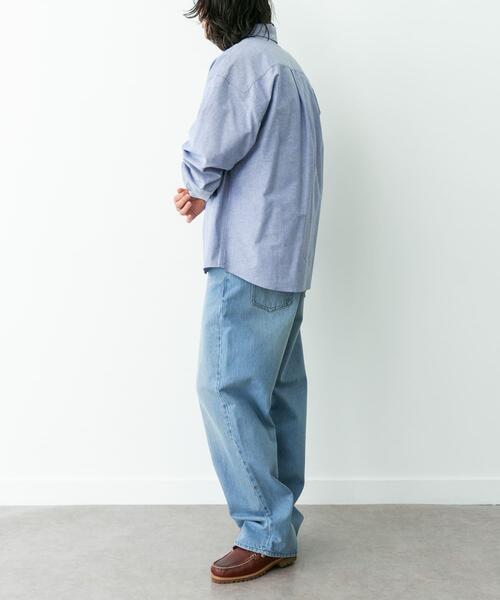 URBAN RESEARCH Sonny Label（アーバンリサーチサニーレーベル）の「抗菌オックスボタンダウンオーバーシャツ（シャツ/ブラウス・メンズ・オフホワイト/ブルー/ホワイト系その他・MEDIUM/LARGE/X-LARGE）」の11枚目の写真