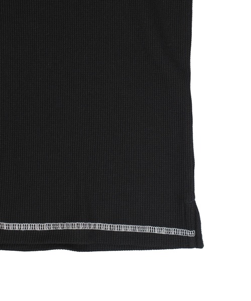HUF（ハフ）の「【C-HUF3】【HUF/ハフ】WAFFLE KNIT CONTRAST POLO TOP KN00539（ポロシャツ・メンズ・ブラック・SMALL/XX-LARGE）」の4枚目の写真