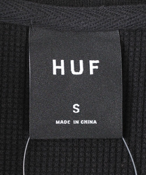 HUF（ハフ）の「【C-HUF3】【HUF/ハフ】WAFFLE KNIT CONTRAST POLO TOP KN00539（ポロシャツ・メンズ・ブラック・SMALL/XX-LARGE）」の5枚目の写真