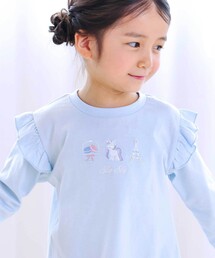SLAP SLIP（スラップスリップ）の「【スララク/防汚加工/オーガニックコットン】ときめきデザイン女の子長袖Tシャツ(80~130cm)（Tシャツ/カットソー）」