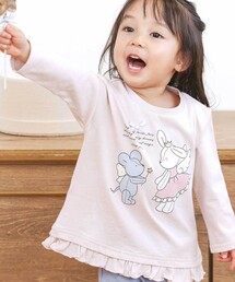 SLAP SLIP（スラップスリップ）の「【スララク 防汚加工 オーガニックコットン】ときめきデザイン女の子長袖Tシャツ(80~130cm)（Tシャツ/カットソー）」