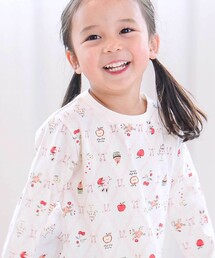 SLAP SLIP（スラップスリップ）の「【スララク 防汚加工 オーガニックコットン】ときめきデザイン女の子長袖Tシャツ(80~130cm)（Tシャツ/カットソー）」