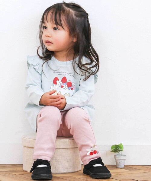 SLAP SLIP（スラップスリップ）の「【スララク/防汚加工/オーガニックコットン】ときめきデザイン女の子長袖Tシャツ(80~130cm)（Tシャツ/カットソー・キッズ・ピンク系その他/ブラック/ピンク/グリーン/ホワイト系その他/ブルー/オフホワイト/ホワイト系その他2・80ｃｍ/90cm/110cm/100cm/130cm/120cm）」の22枚目の写真