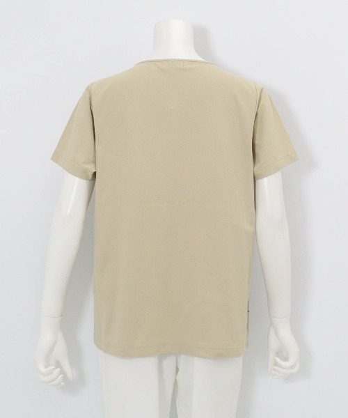 Picone CLUB（ピッコーネクラブ）の「前後異素材アートプルオーバー（Tシャツ/カットソー・レディース・ホワイト/ブラック/ベージュ・11号/13号/9号）」の6枚目の写真